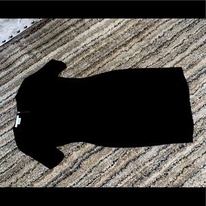 BVM SPA SHORT SLEVE FITTED COTTON BLEND DRESS BLACK